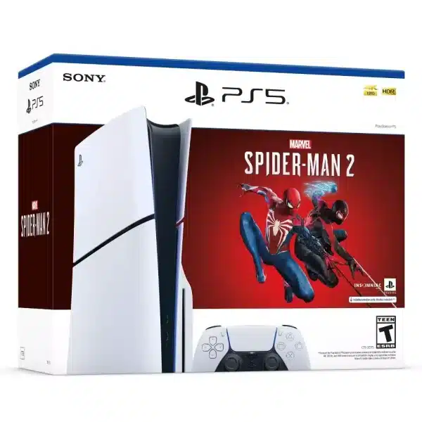 Sony PS5, PlayStation 5 Slim Console Disc Marvel's Spider Man 2 Bundle 1TB