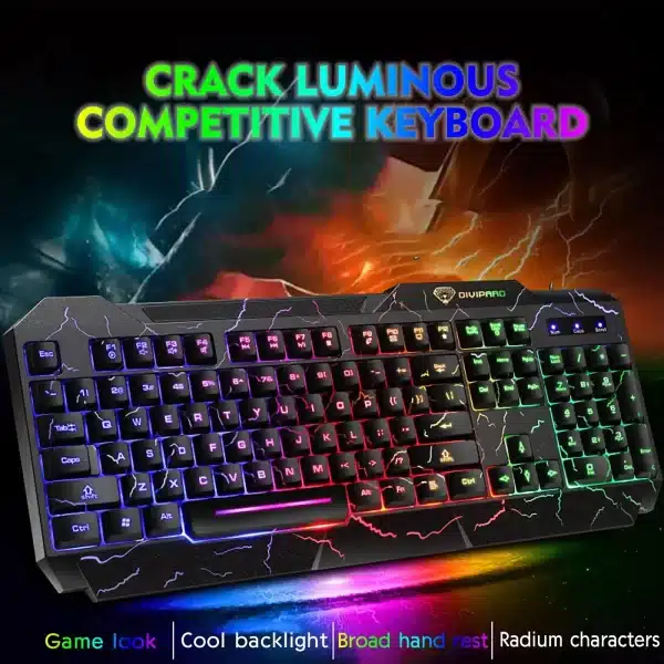 Crack Backlit Gaming Keyboard - Image 2