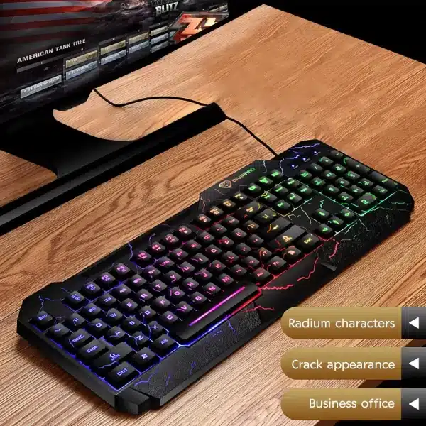 Crack Backlit Gaming Keyboard - Image 4