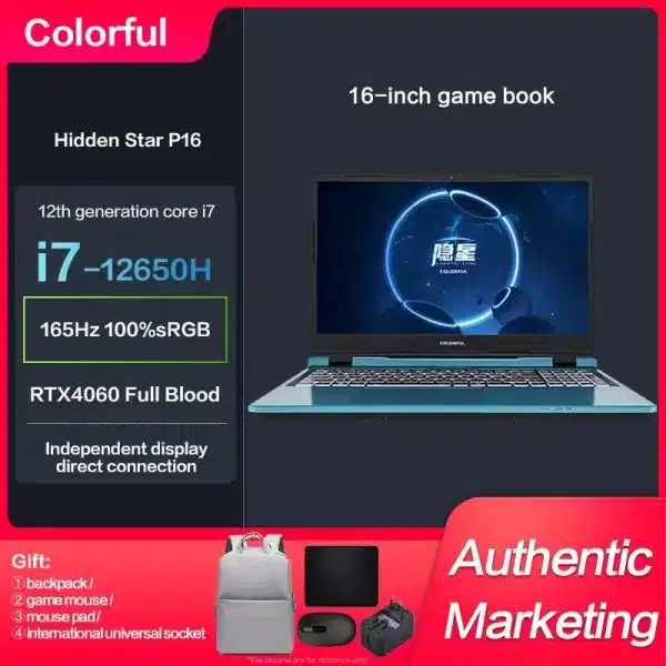 Colorful Hidden Star P16 Gaming Laptop Intel i7-12650H - Image 2