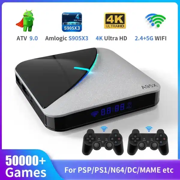 Retro WiFi Video Game Console For PS1/PSP/N64 With 50000+Games