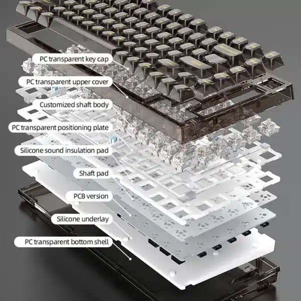 X75 Crystal Transparent Gamer Keyboard - Image 6