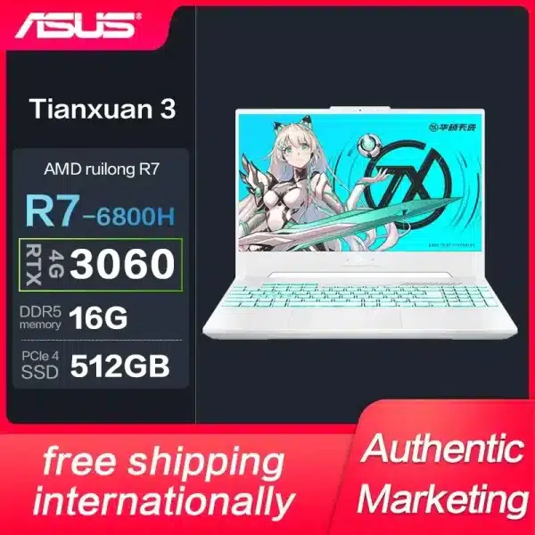 Asus TUF3 Gaming Laptop Ryzen R7-6800H RTX3060 - Image 2