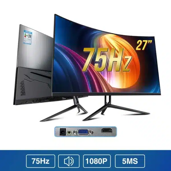 Anmite 27 inch 75hz HDR Curved FHD Gaming Monitor - Image 2