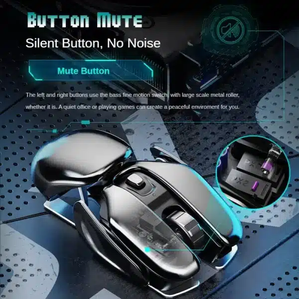 PX2 Metal 2.4G Rechargeable Wireless Mouse - Image 5