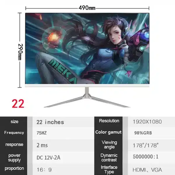 22 inch Curved LCD Monitor - Image 7