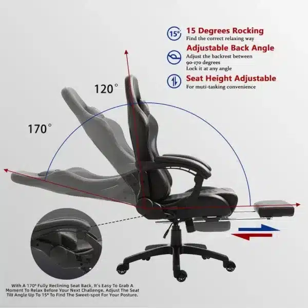 Vintage Style Gamer Armchair - Image 6