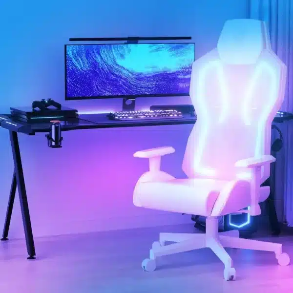 PC Gaming Chair with LED Lights