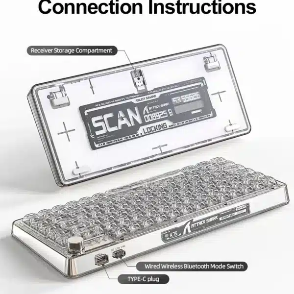 3 Mode 2.4G Transparent Keyboard - Image 6