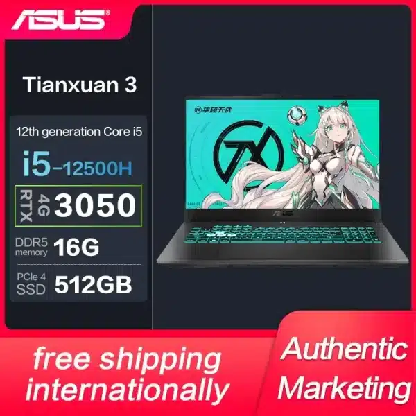 Asus TUF3 Gaming Laptop Intel I5-12500H RTX3050 - Image 2