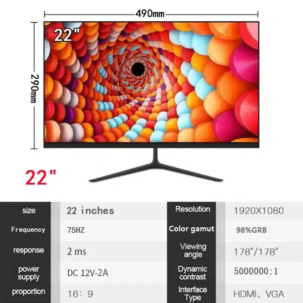 22 inch Curved LCD Monitor - Image 8