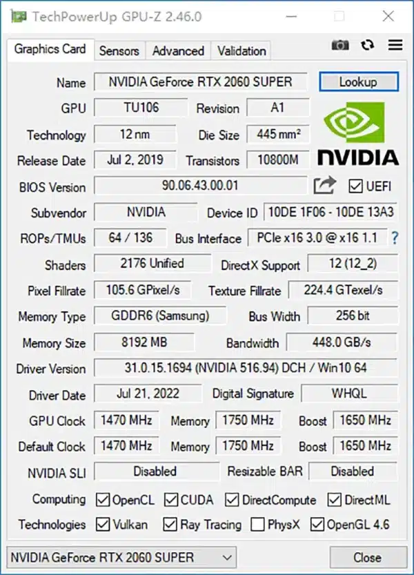 RTX 2060 Super 8GB Graphics Card - Image 7