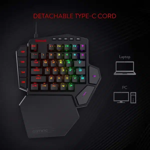 Redragon K585 DITI One-Handed RGB Mechanical Gaming Keyboard, Professional Gaming Keypad - Image 4
