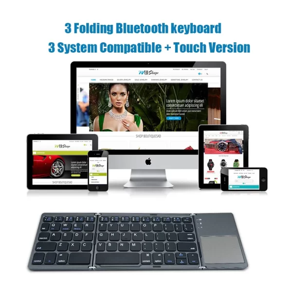 Folding Wireless Bluetooth Keyboard - Image 3