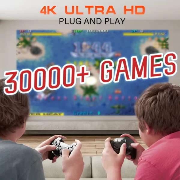 4K Smart Projector with 2 Gamepads – Android 11, WiFi 6, Bluetooth, Portable Home Theater & Gaming (30,000+ Games) - Image 3