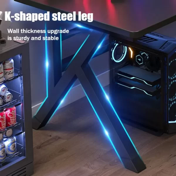 Esports Gaming Table Modern Luxury Iron Computer Desks Large Capacity Stable Structure Computer Table Simple Bedroom Office Desk - Image 3